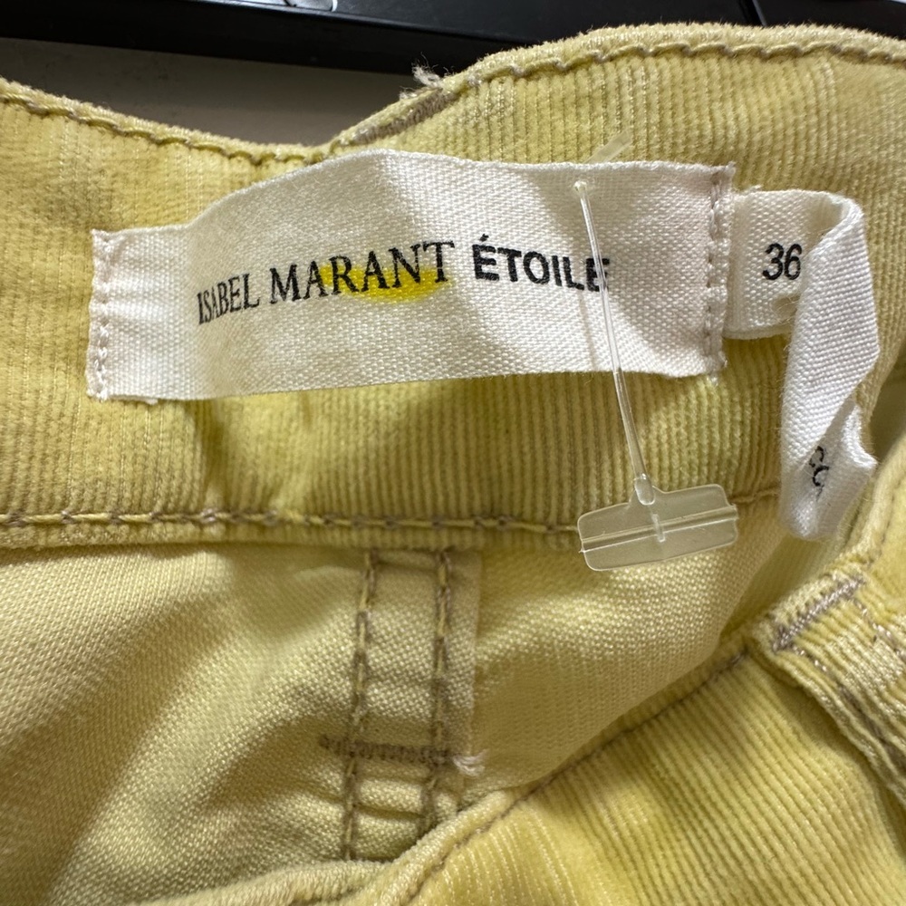 Isabel Marant Butter Yellow Corduroy Pants FR 36 or US 4 - Picture 6 of 6